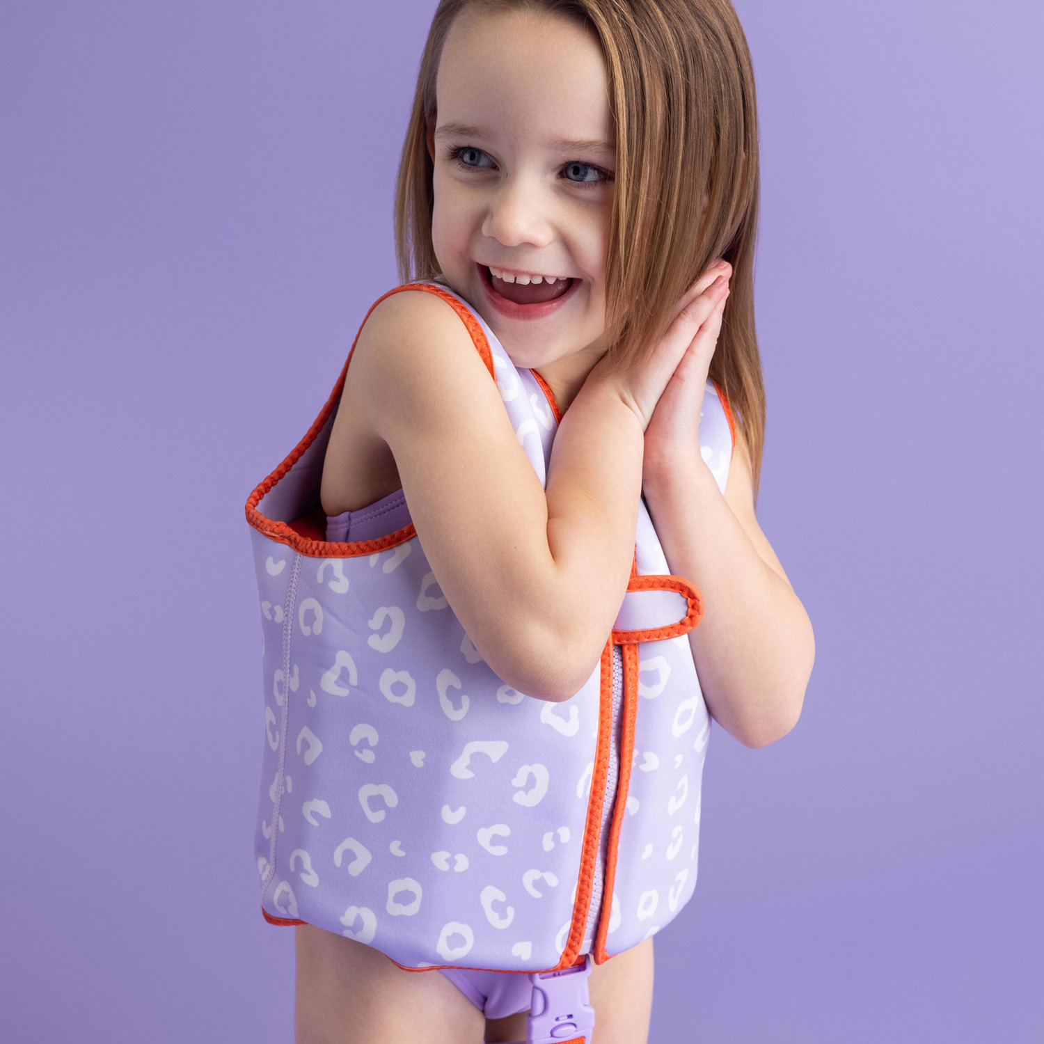 Swim Essentials Zwemvest Lila Luipaard, 3-6 jaar