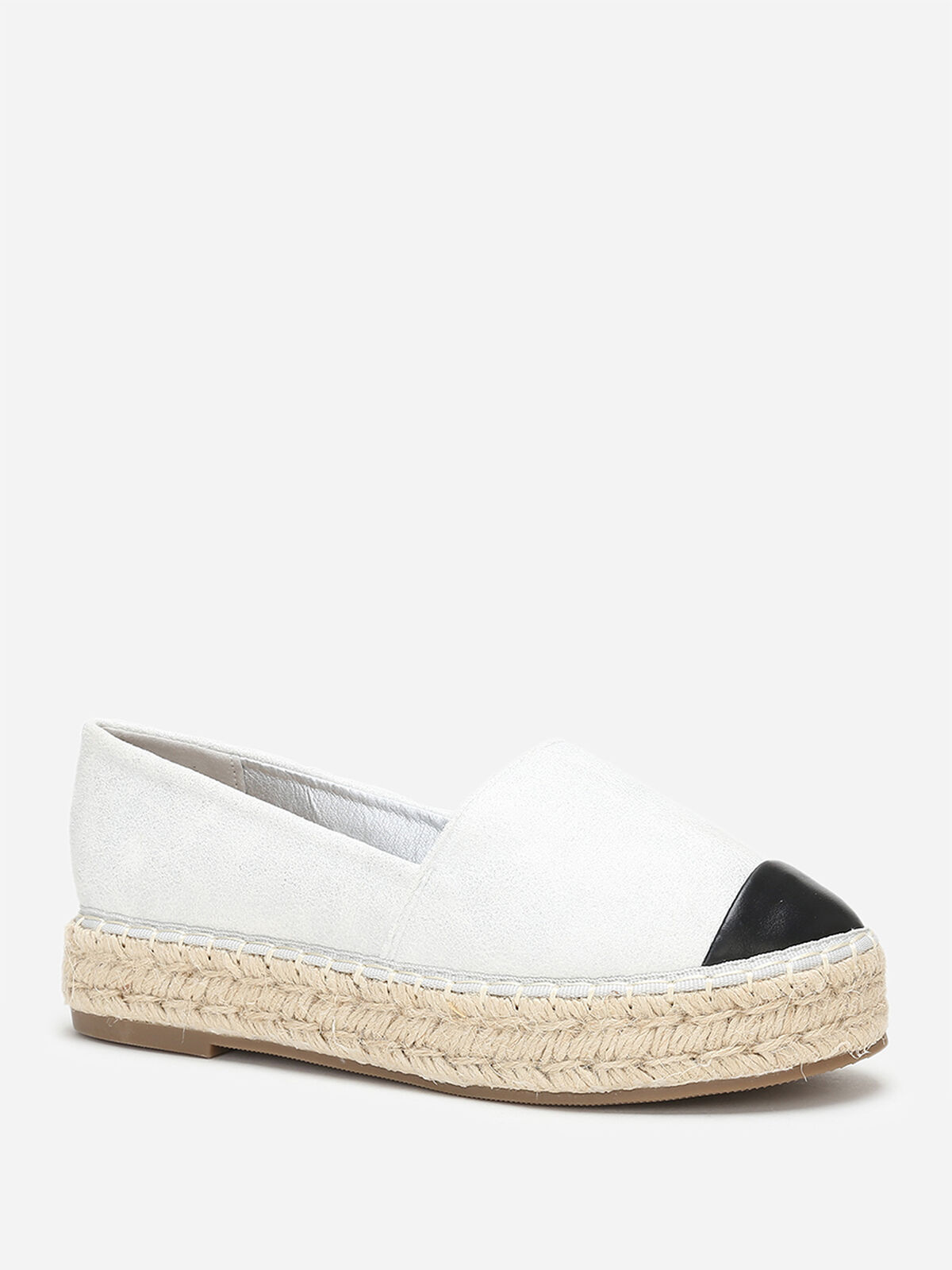Espadrilles pailletées à plateforme- Argenté