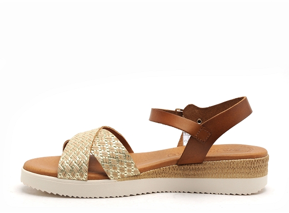 Eva frutos nu pieds plats femme 4278 or