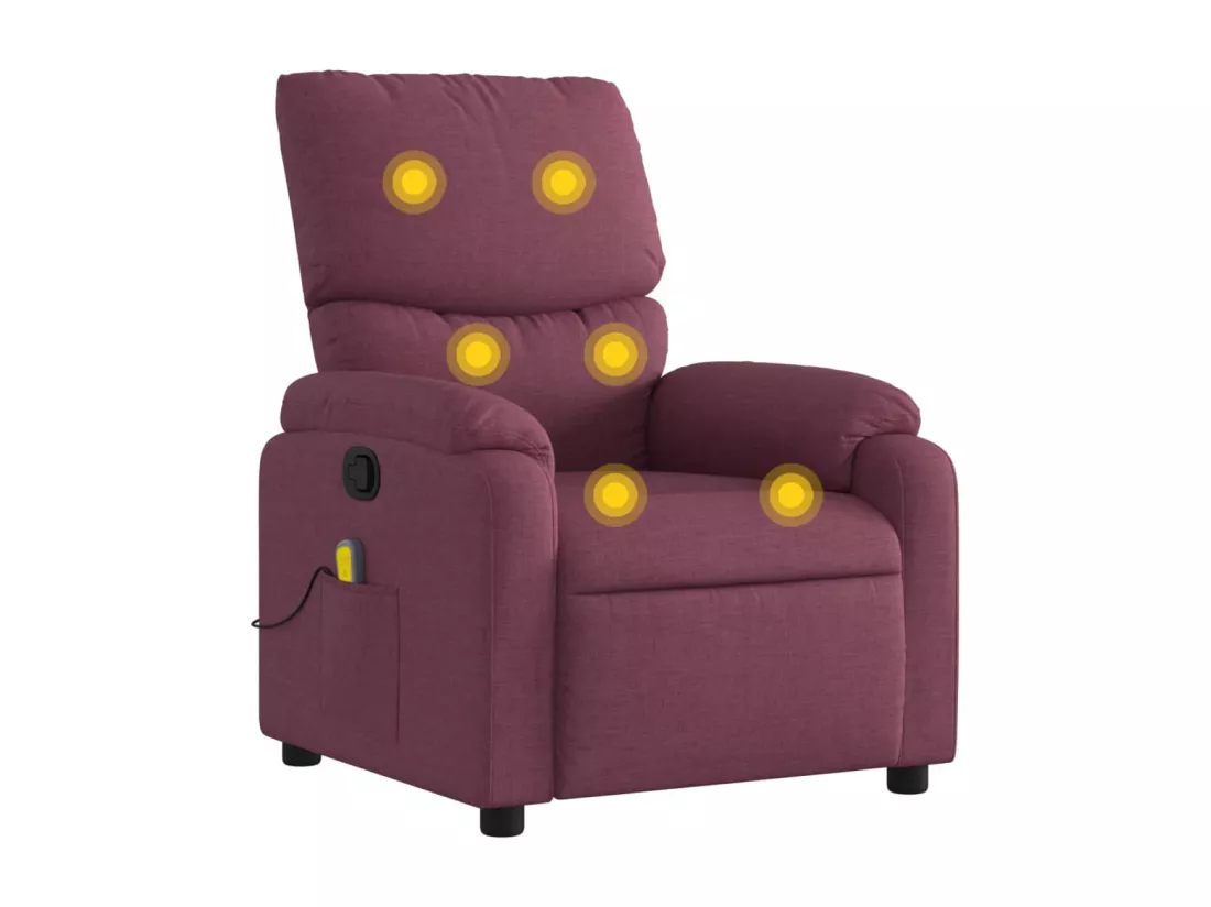 Fauteuil massant inclinable Violet Tissu