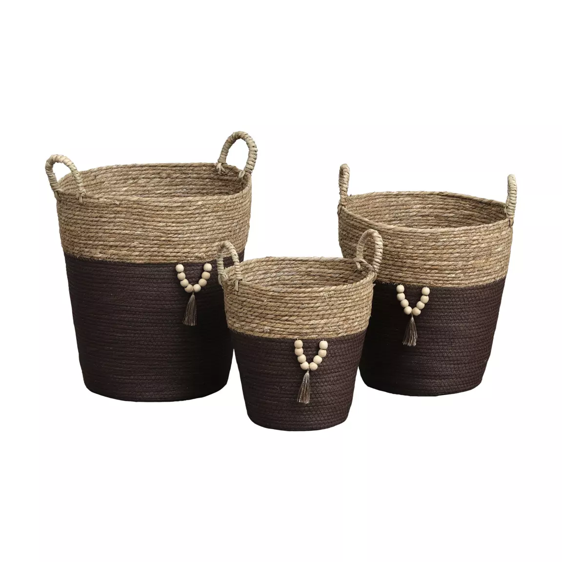 Lot de 3 paniers à linge (H45 cm) Jya Taupe