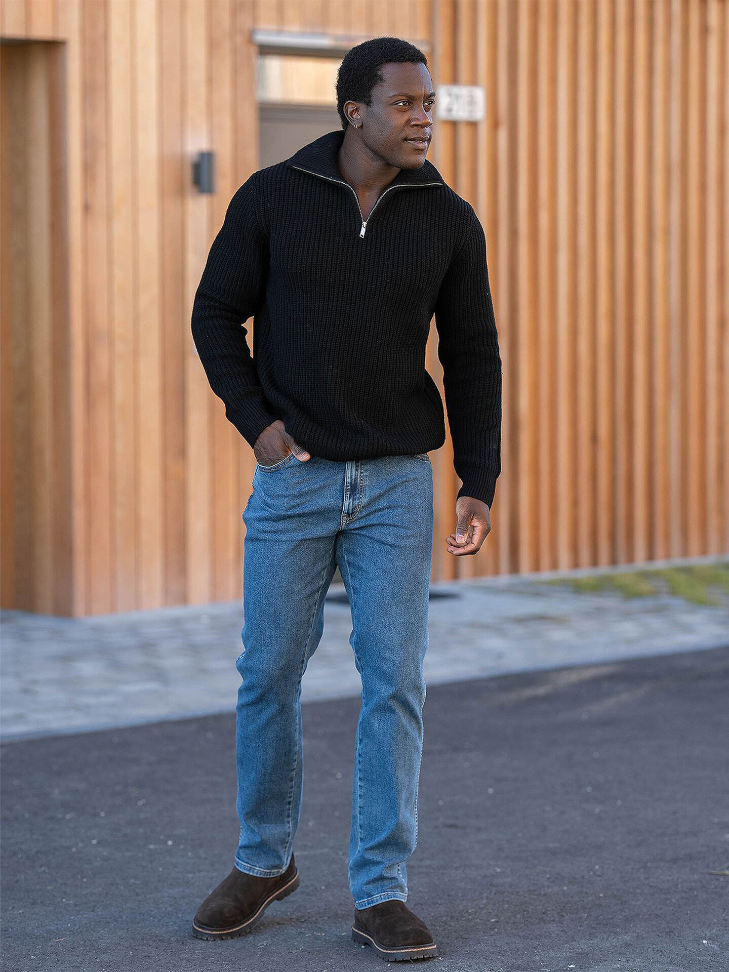 Land Long Sleeve Knit Half Zip