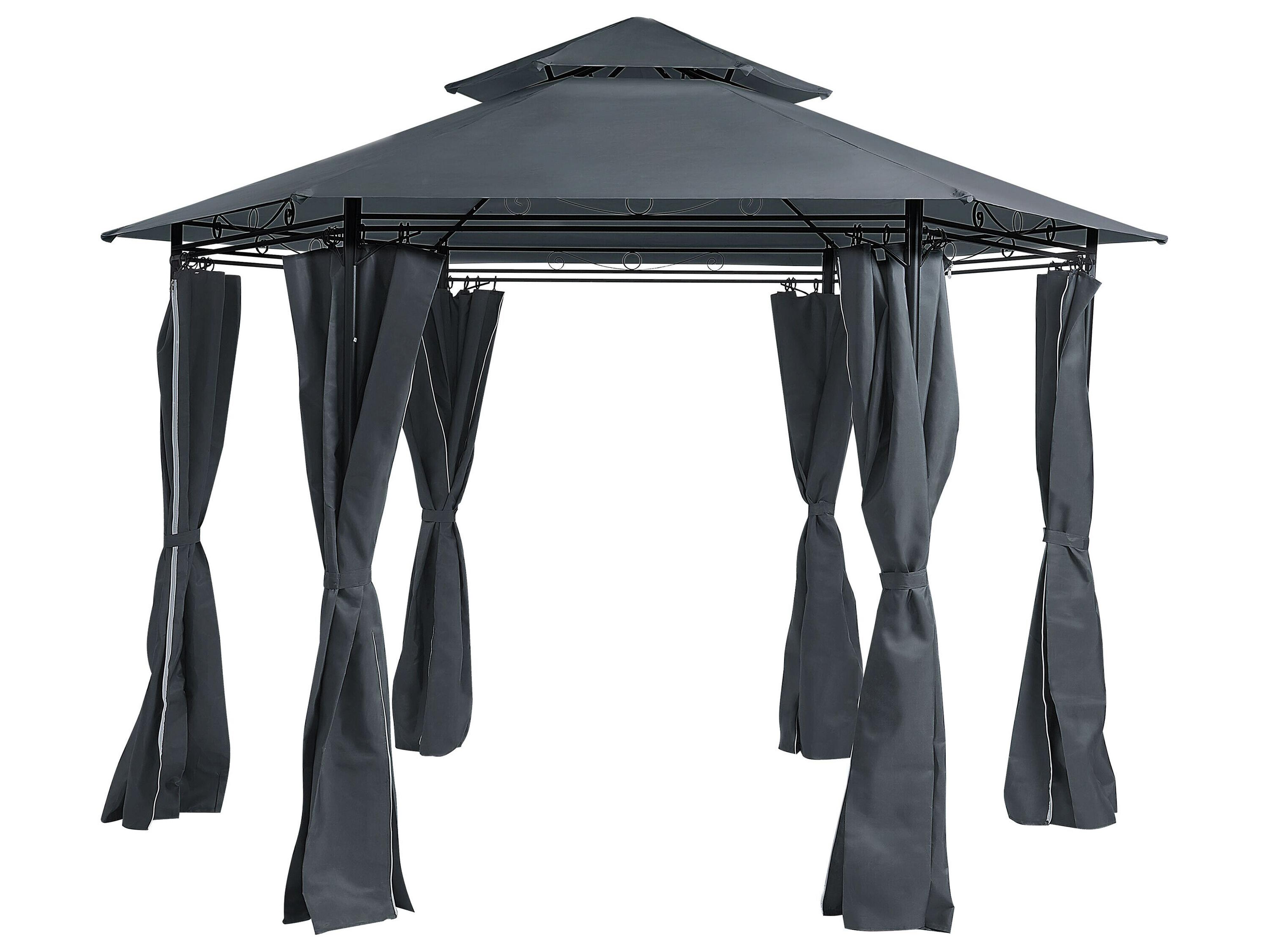 Paviljoen PORTEL Metaal 350 cm 350 cm Grafietgrijs