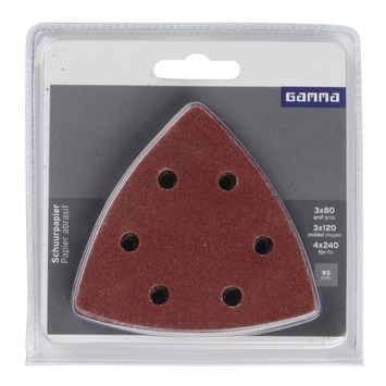 Gamma Delta multitool accessoires - schuurpapierset 93 mm - 10-delig