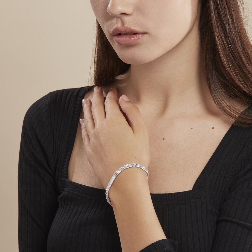 Bracelet Anthia Argent Blanc Oxyde De Zirconium