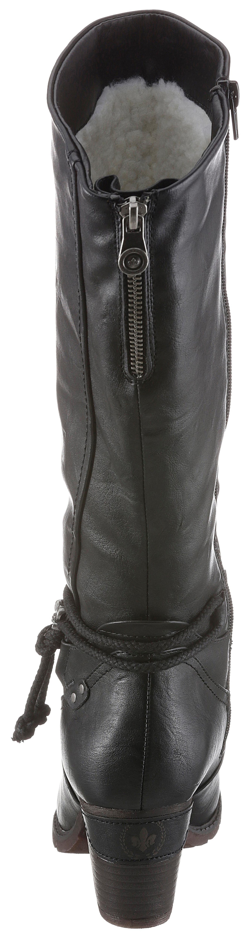 Rieker Stiefel  , Langschaftstiefel, mit Zierbänder, XL-Schaft