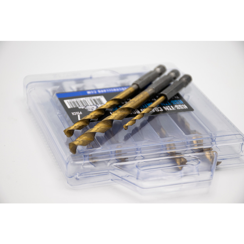 Labor HSS Spiraalboren Tin Coated Cassette 7-delig