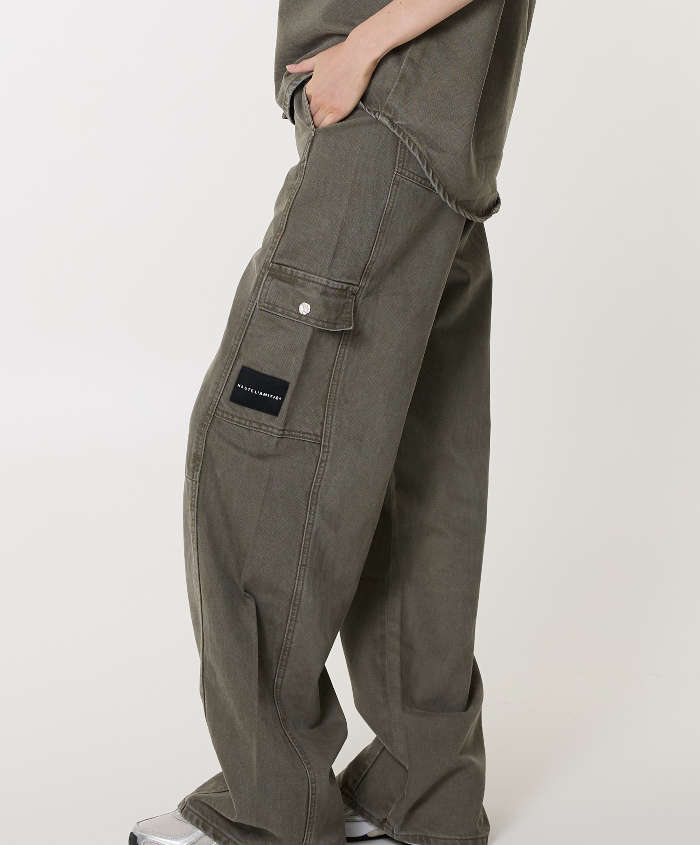 Haute L'Amitié Enigma Pocket Tall dames broek beige