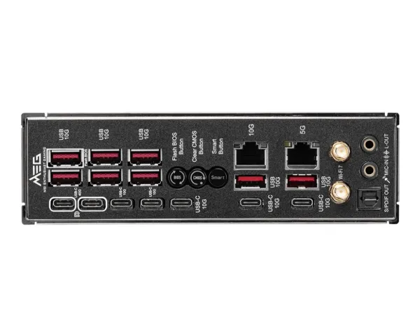 MSI MEG X870E GODLIKE - Bundkort - udvidet ATX - Socket AM5 - AMD X870E Chipset - USB-C 3.2 Gen 2x2, USB 3.2 Gen 2, USB 3.2 Gen 1, USB4 - Bluetooth, Wi-Fi 7, 5 Gigabit Ethernet, 10 Gigabit LAN - onboard grafik (CPU påkrævet) - HD Audio (8-kanaler)