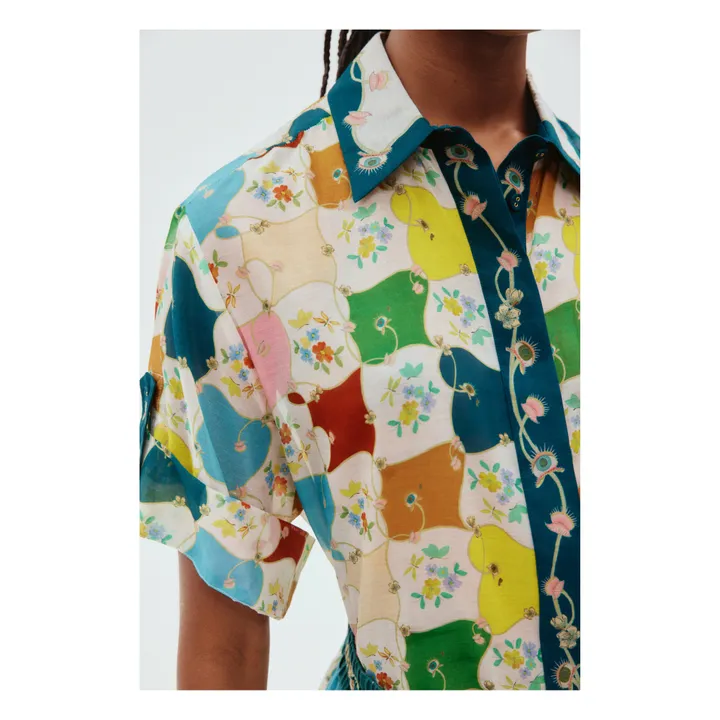 Alémais Chemise Everly Soie et Coton | Bleu