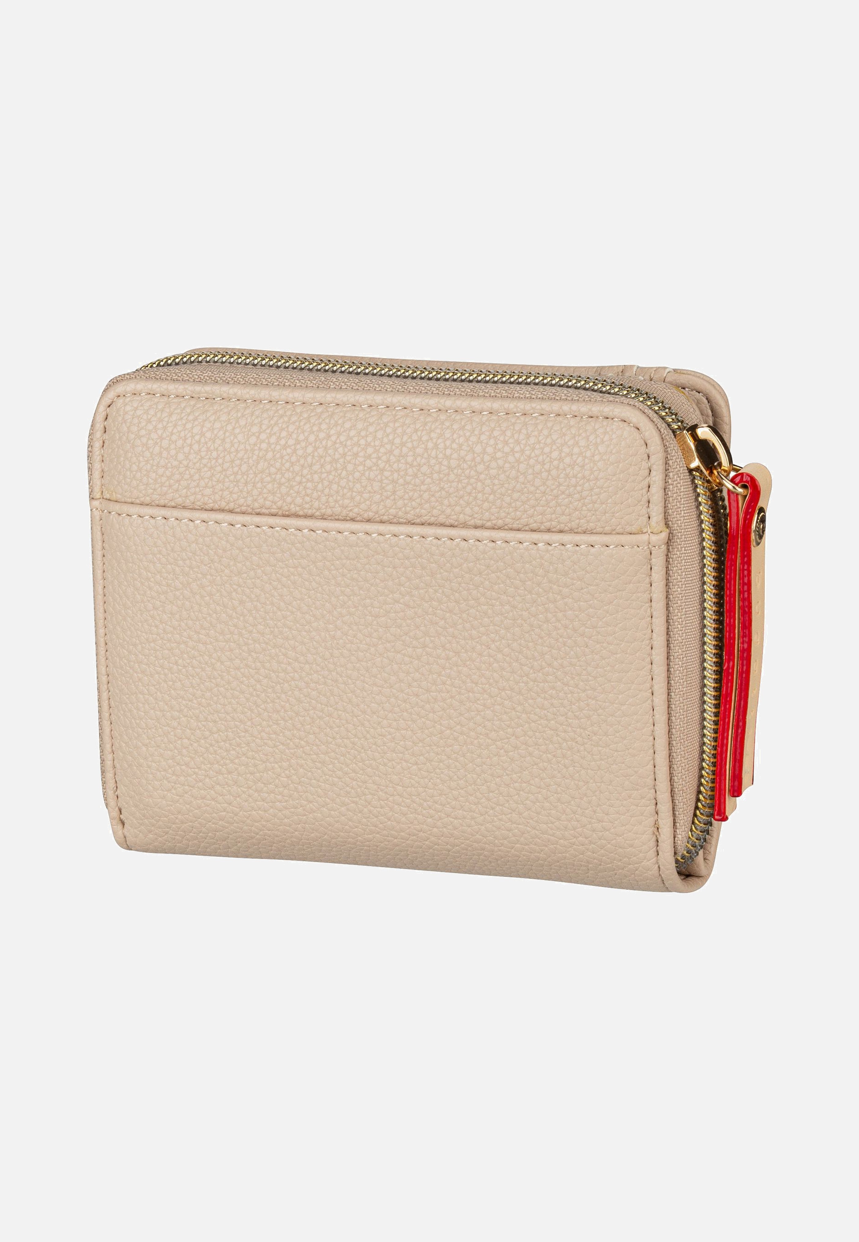 Ella Zipped Ladies Purse Beige - Portemonnaie