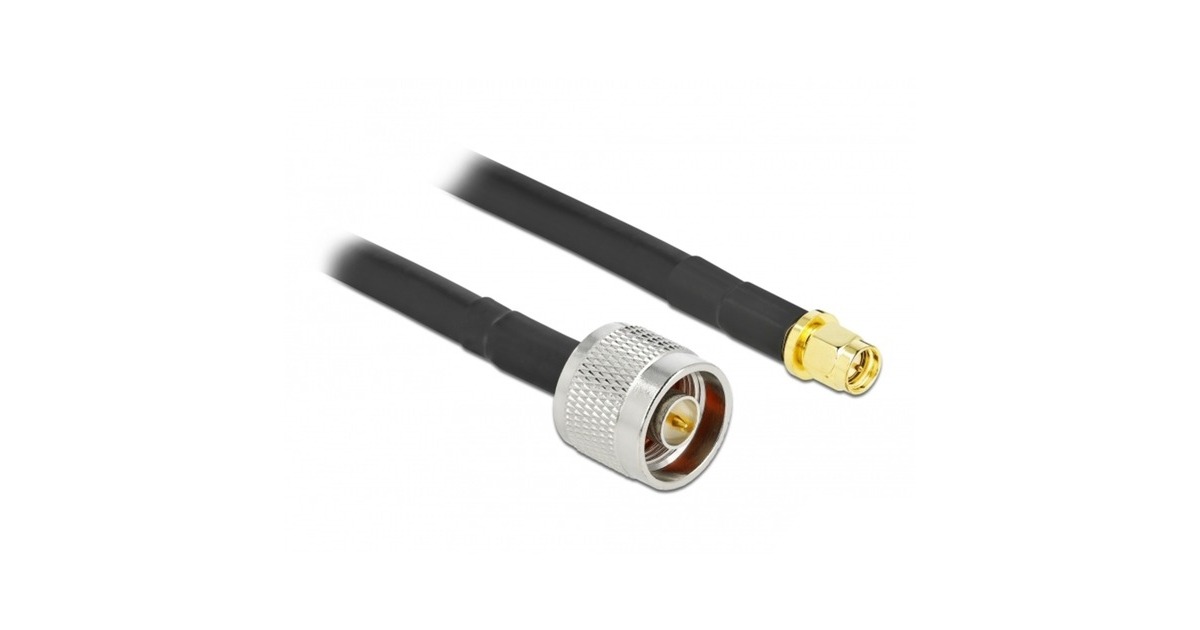 DeLOCKAntennekabel N stekker > SMA stekker LMR/CFD300  (Zwart, 10 meter)