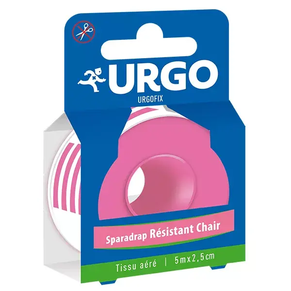 Fita adesiva forte Urgo Urgofix, cor da pele, 2,5 cm x 5 m