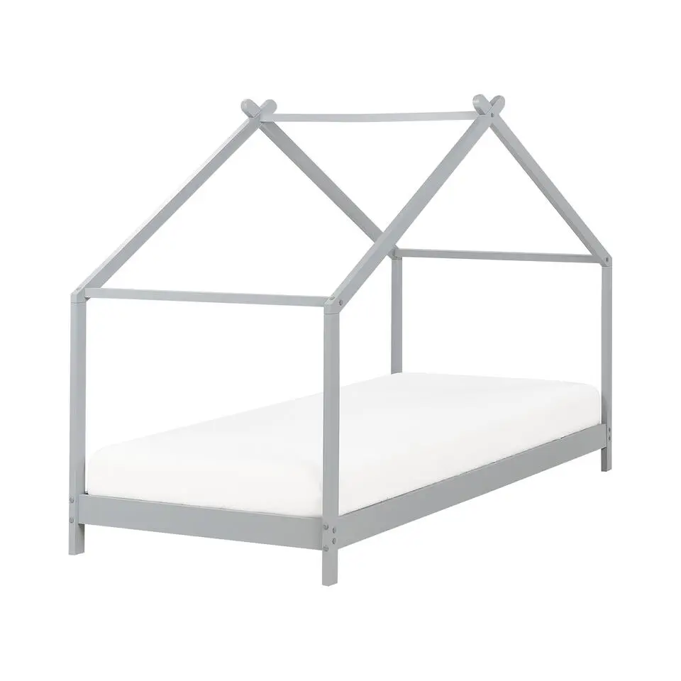ORLU - Kinderbed - Grijs - 90 x 200 cm - Dennenhout