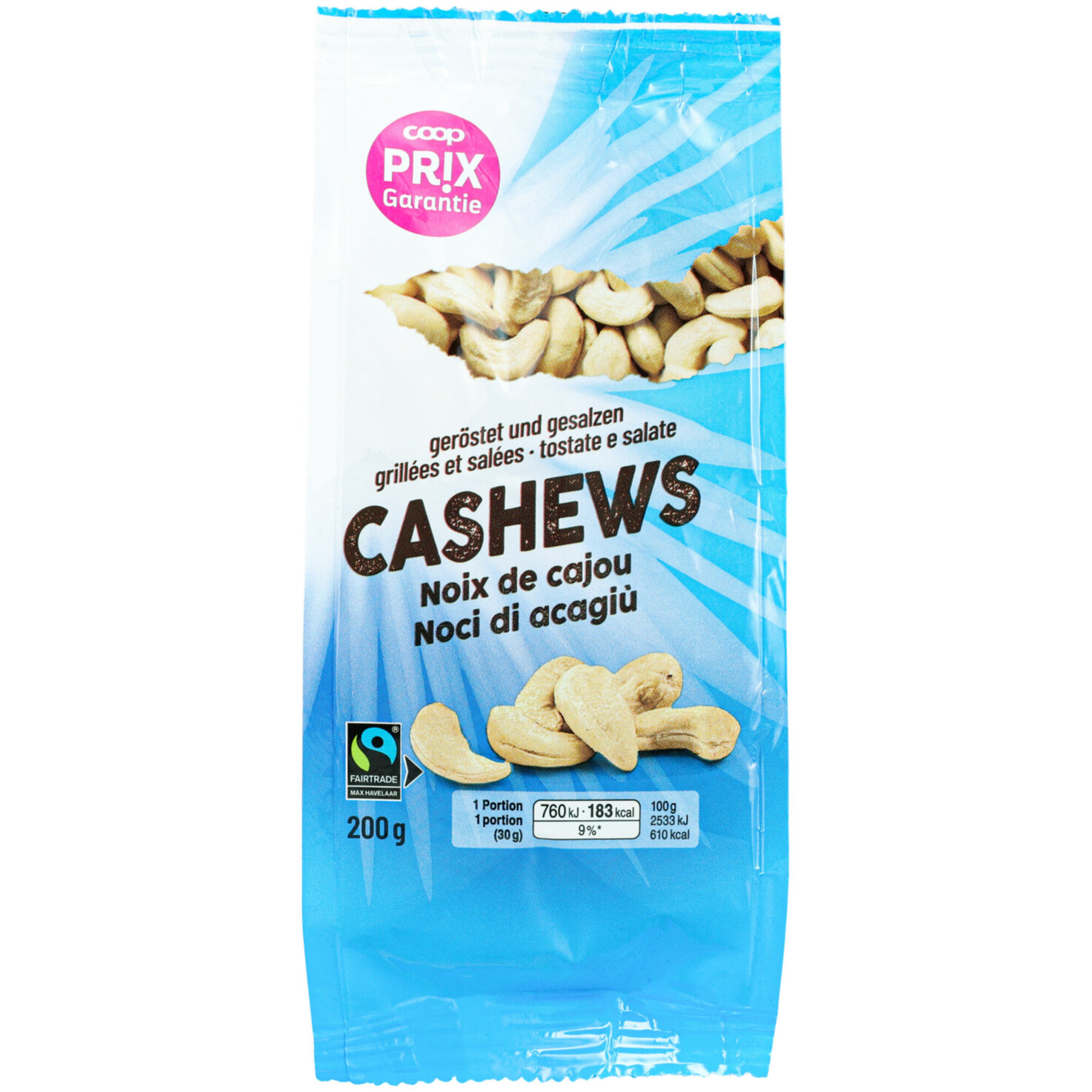Prix Garantie Fairtrade Cashews geröstet & gesalzen