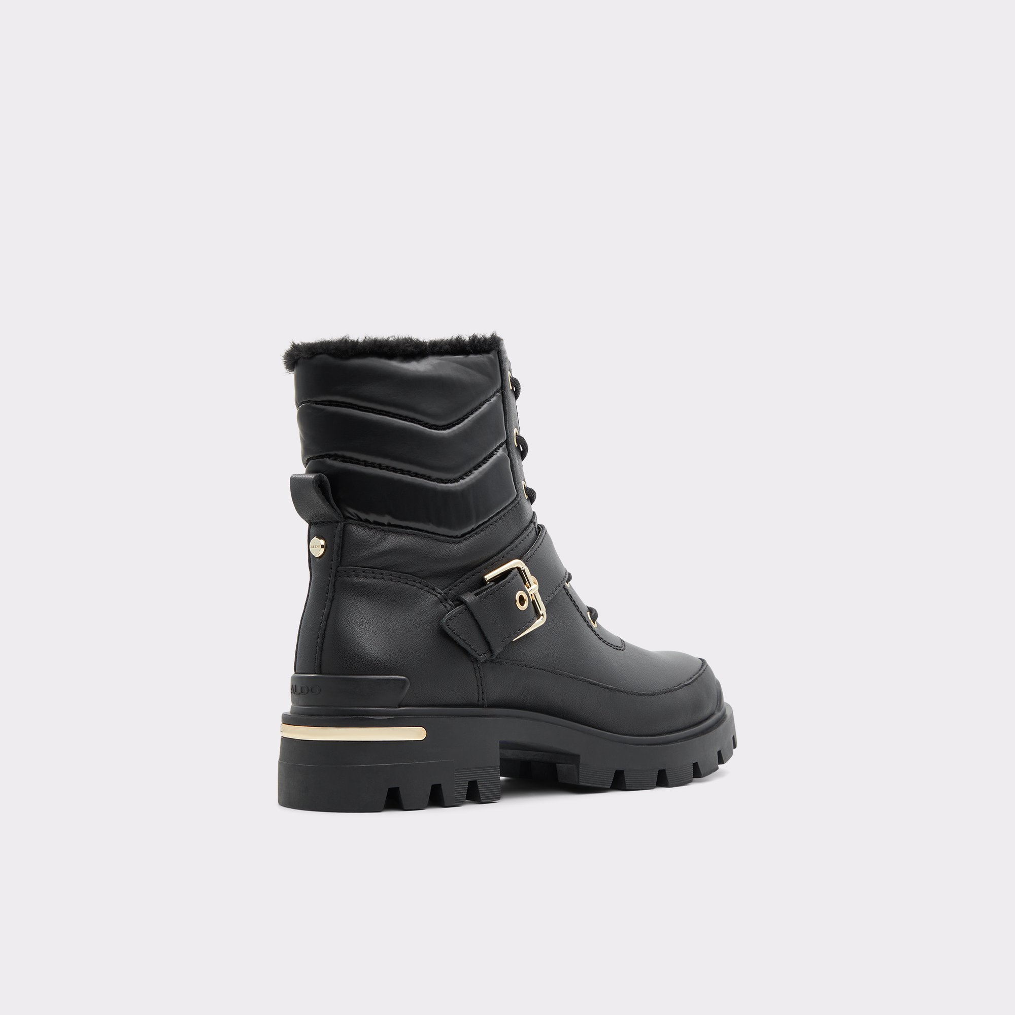 Alpa Black Leather Smooth Women Winter boots