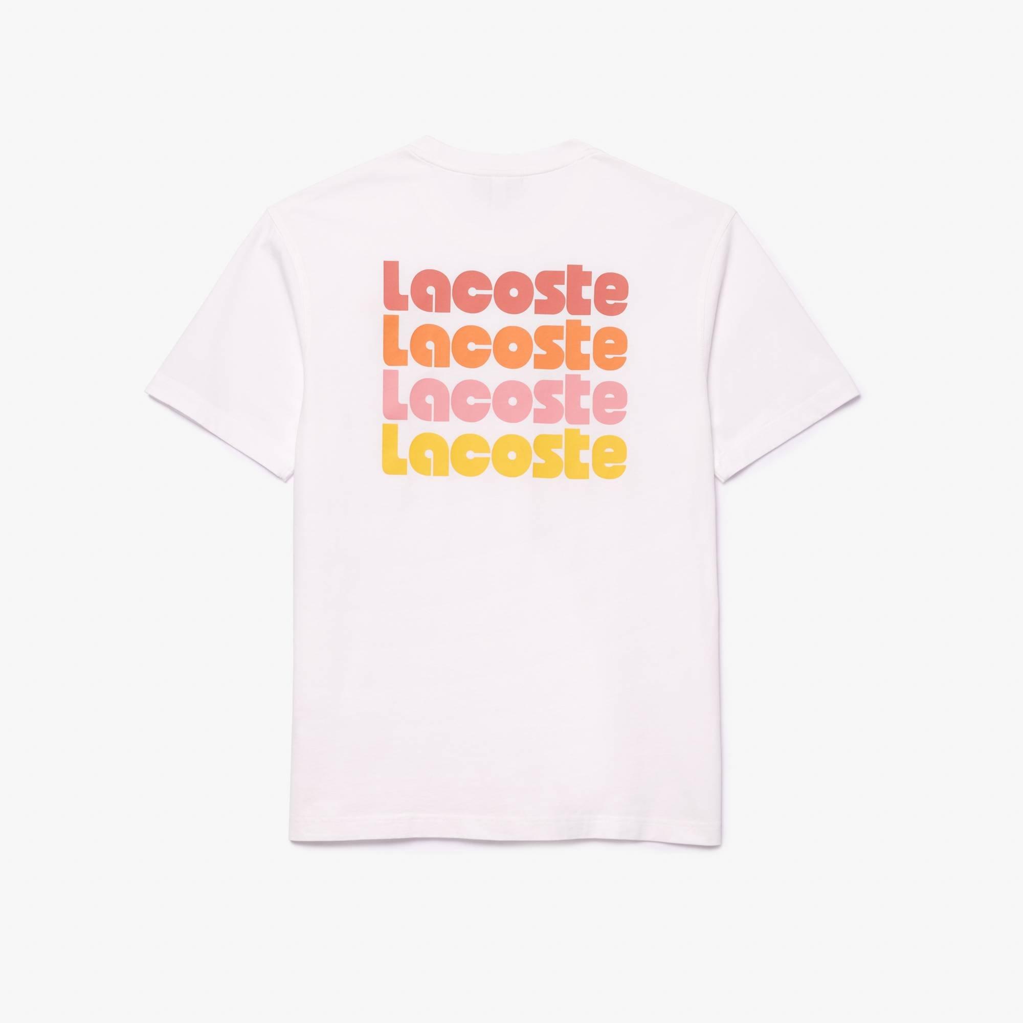 Lacoste Washed Effect Ombré Print T shirt