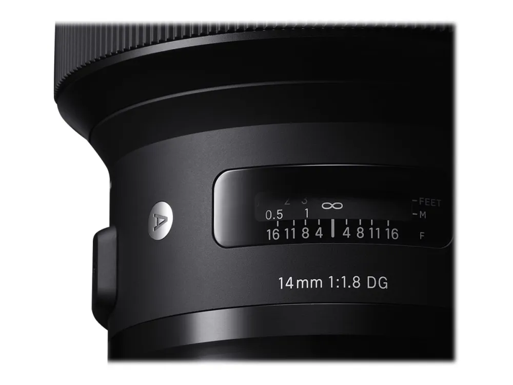 Sigma Art - Vidvinkel objektiv - 14 mm - f/1.8 DG HSM - Sony E-mount - for Sony Cinema Line; a VLOGCAM; a1; a1 II; a6700; a7 IV; a7C; a7C II; a7CR; a7R V; a9 III