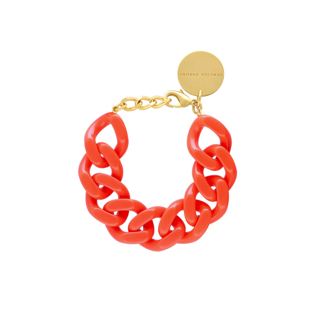 Vanessa Baroni  Flat Chain armbånd - orange