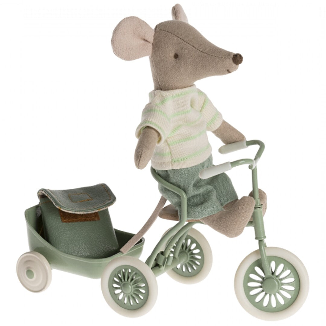 Maileg knuffelmuis grote broer met magneten - mint - 13 cm