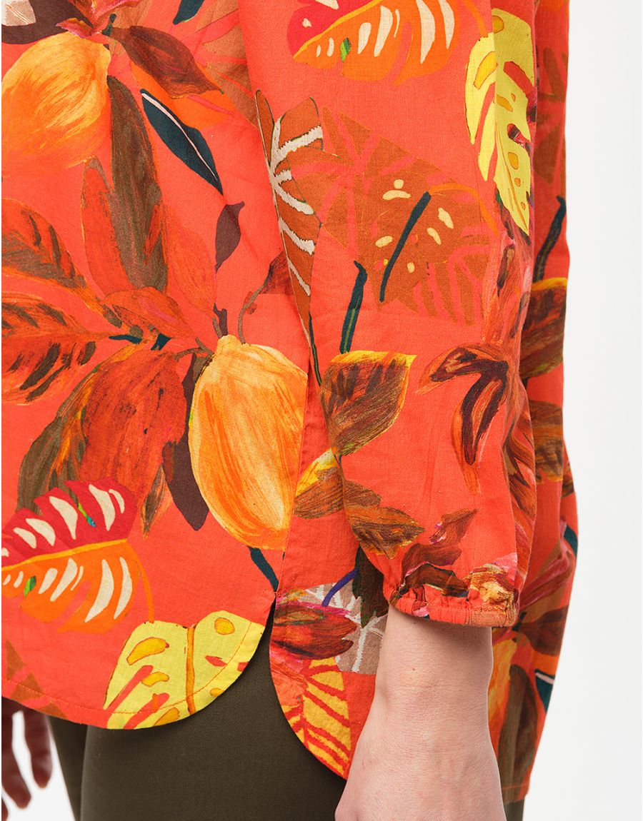 Blouse 100% coton orange