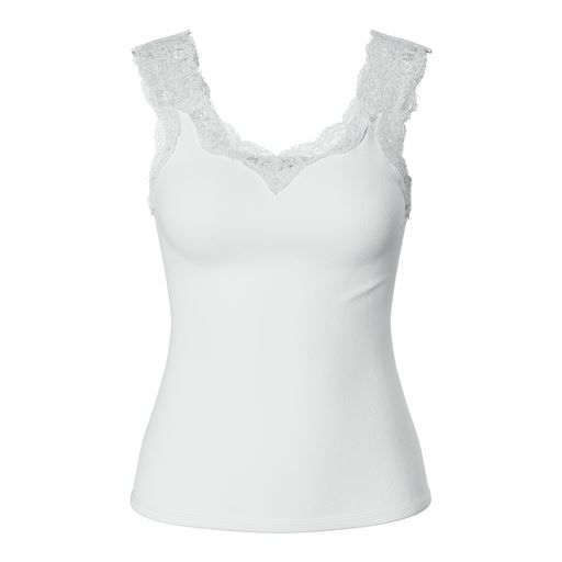 Pieces Barbera Lace Top, Bright White, XS