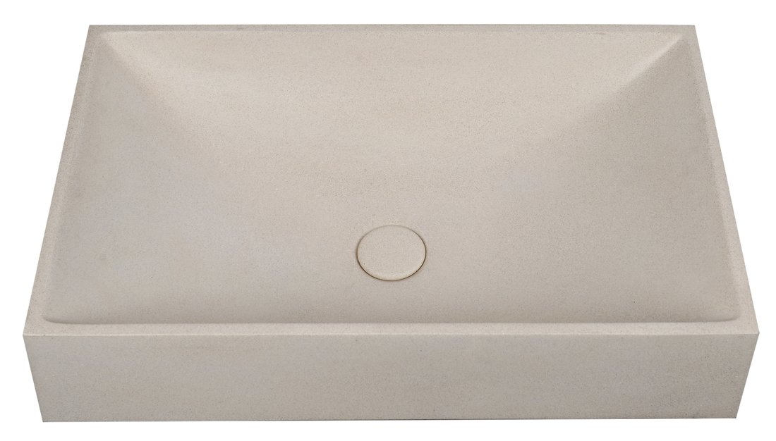 Sapho Tarant opbouw wastafel 58x36cm wit zandsteen