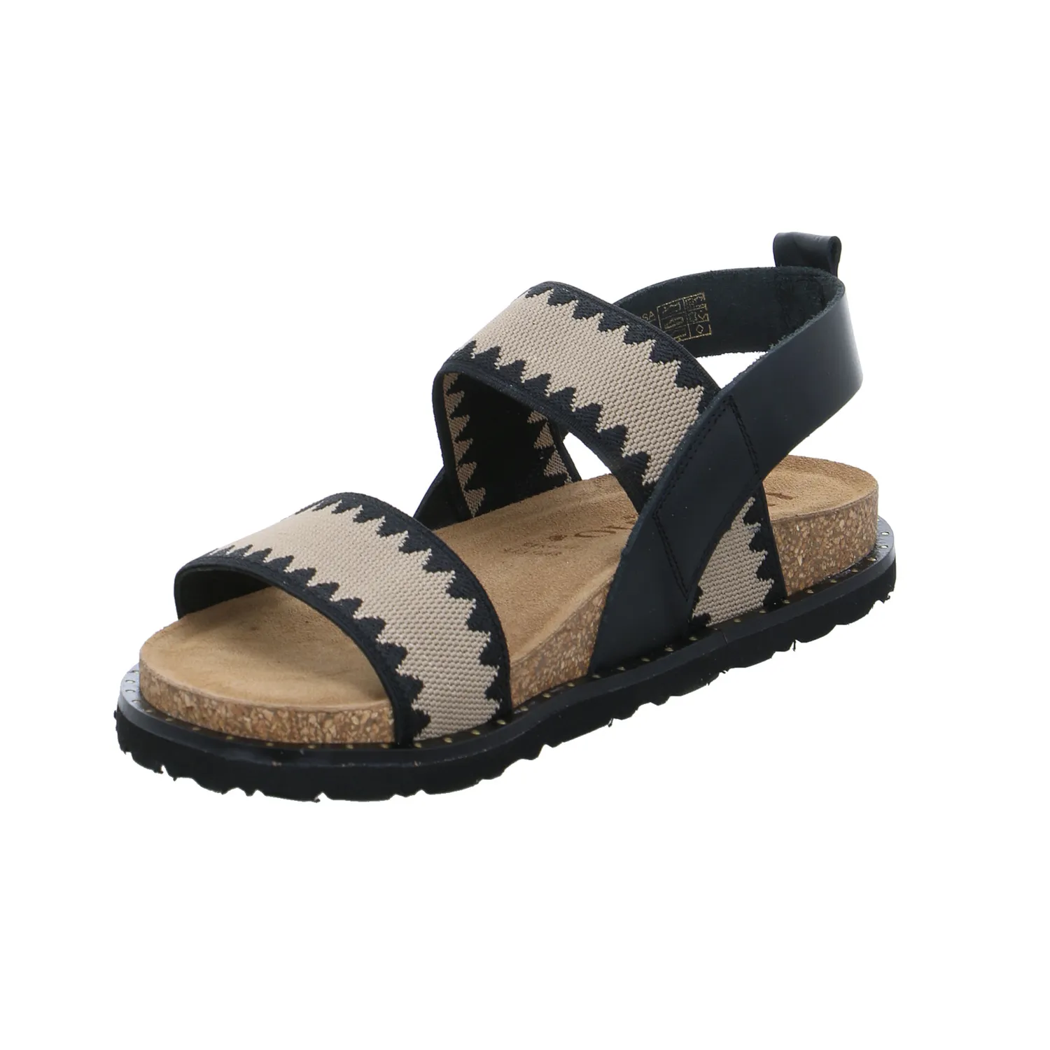 Bio-Sandalette Schwarz Textil