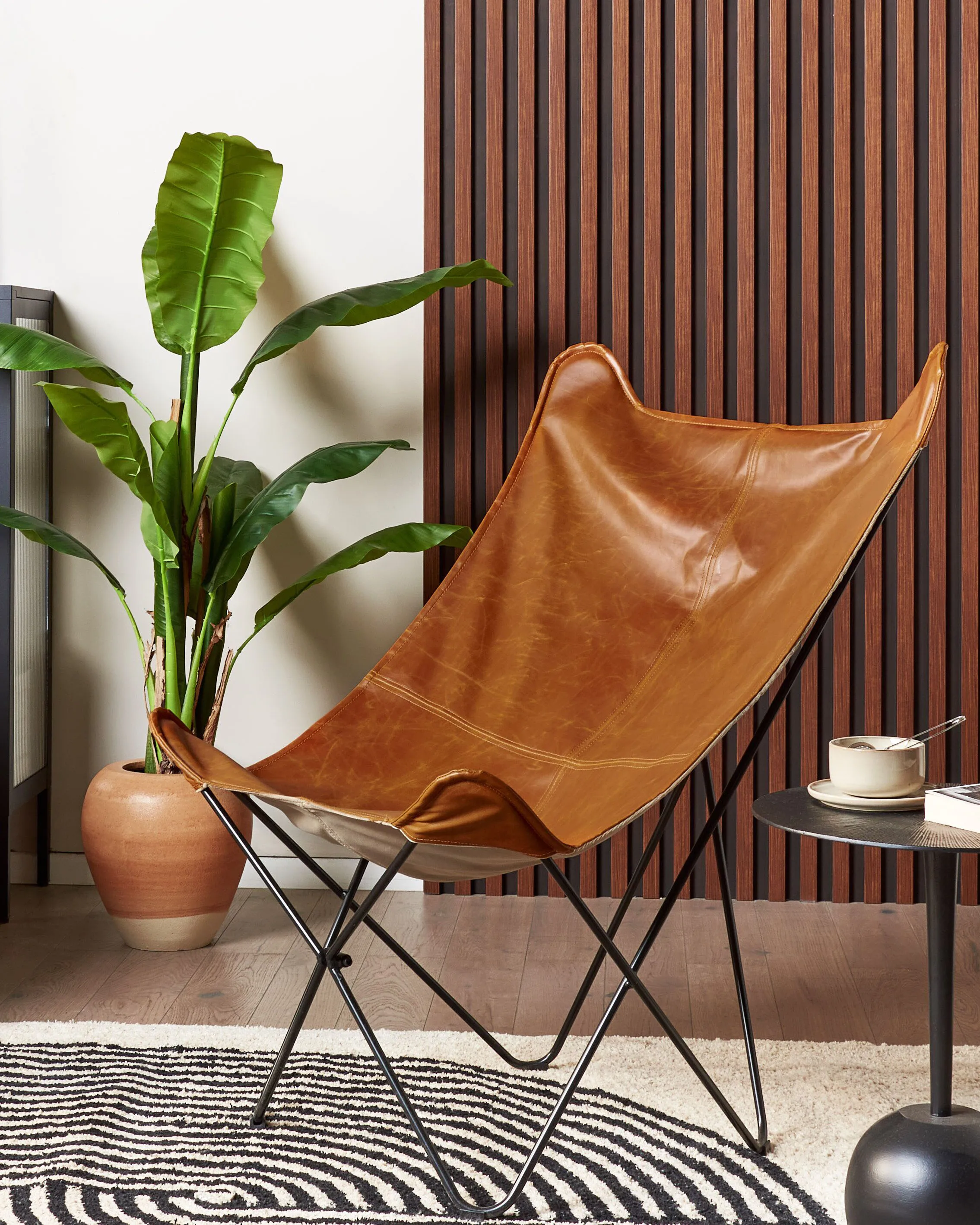 Fauteuil NYBRO Kunstleer Goudbruin