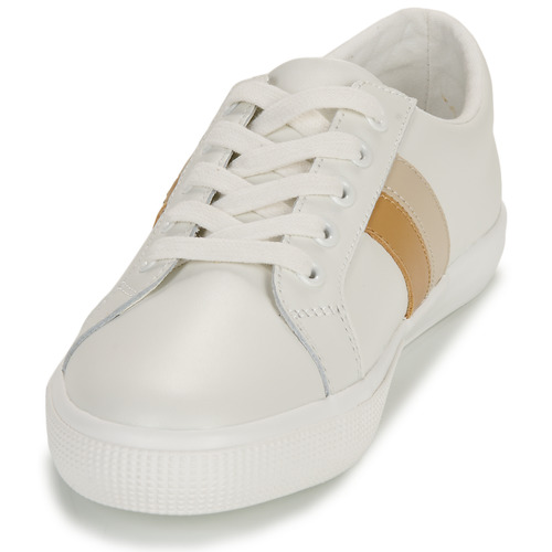 Lauren Ralph Lauren - JANSON II-SNEAKERS-LOW TOP LACE Blanco / Camel / Beige
