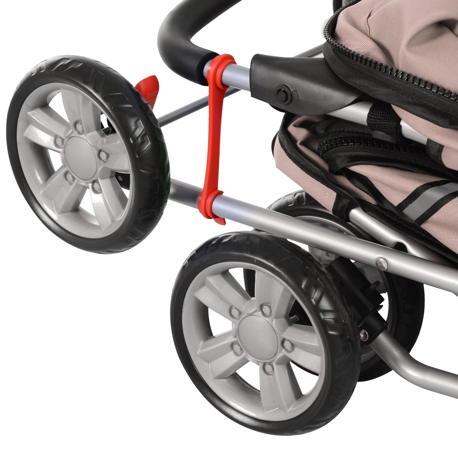 PawHut Pet Stroller mit Gitternetz kaffeebraun 75 x 45 x 97 cm (LxBxH)