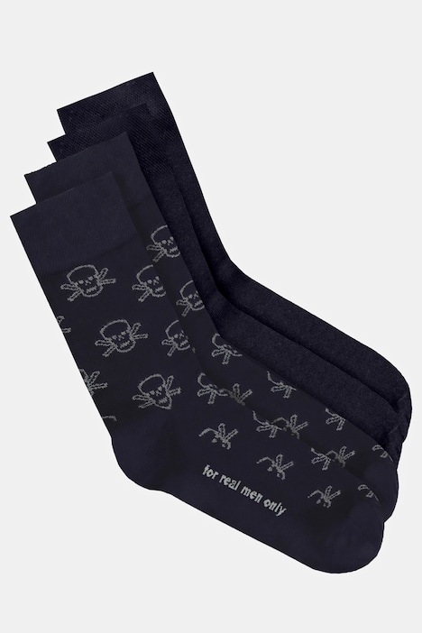 JP1880 Socken, 2er Pack, Totenkopf, Komfortbündchen, bis Gr. 51/53