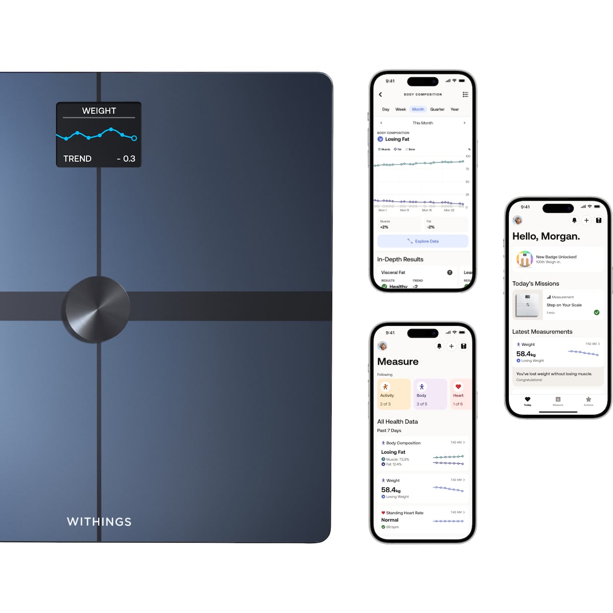 Withings Body Smart baderomsvekt WBS13-Black-All-Inter
