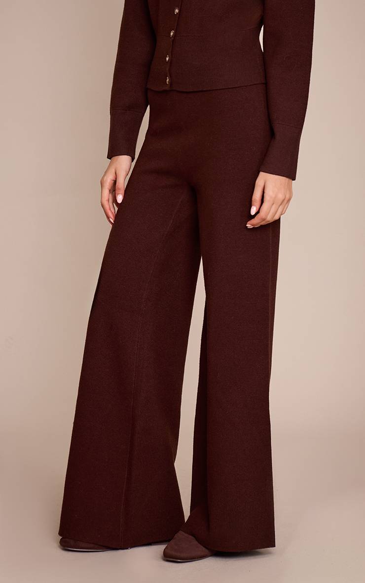 Chocolat Pantalon En Maille Compacte