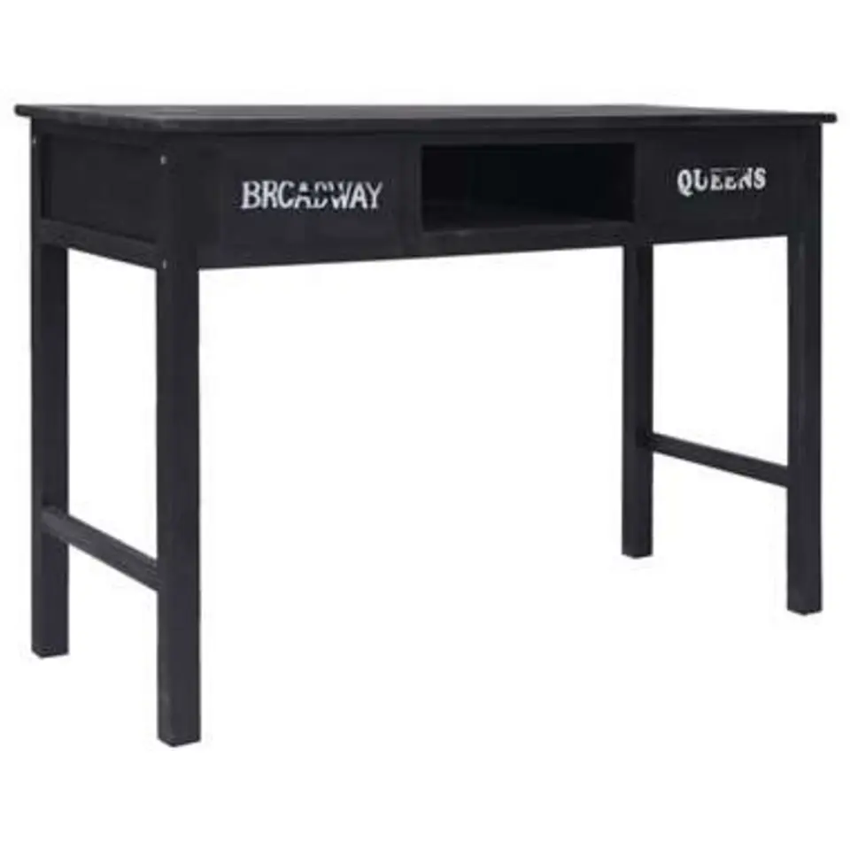 vidaXL - Wandtafel - Zwart - Hout