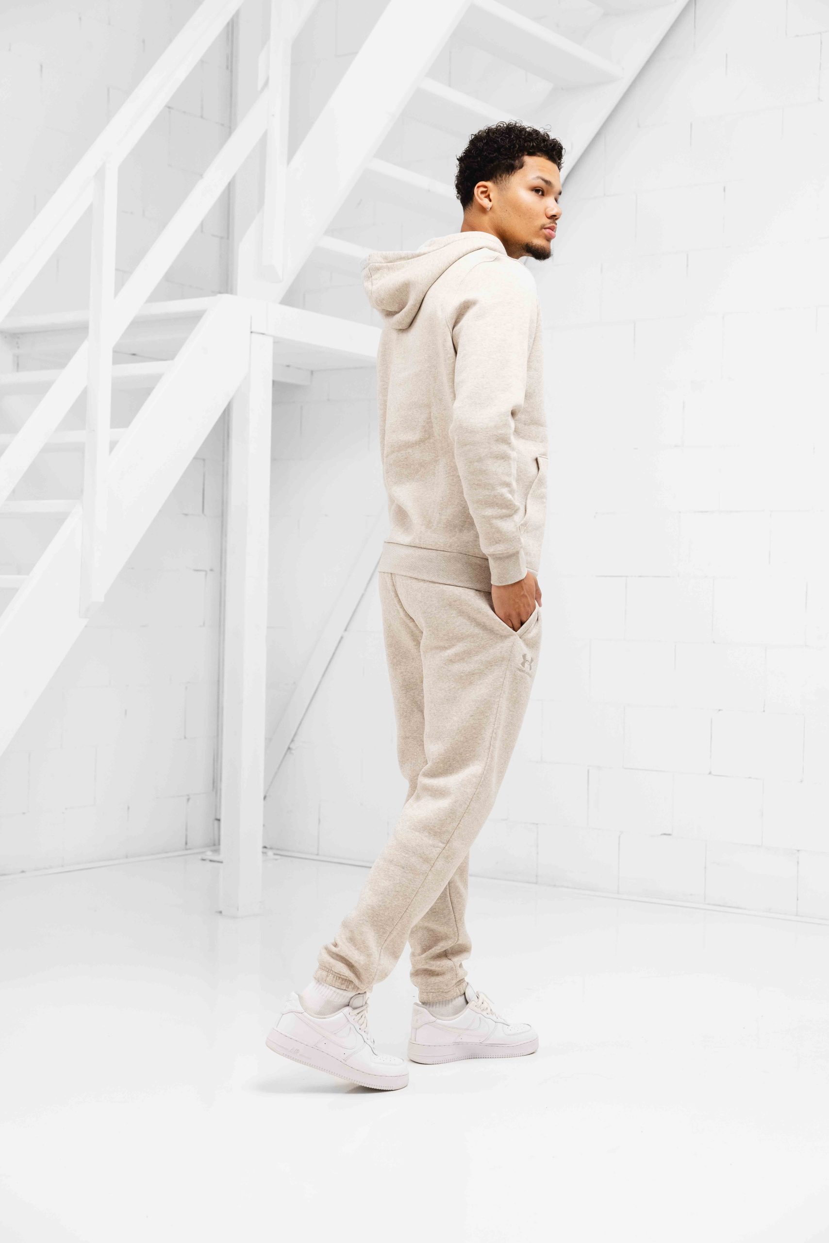 Under Armour Icon Fleece Trainingsbroek Heren Beige