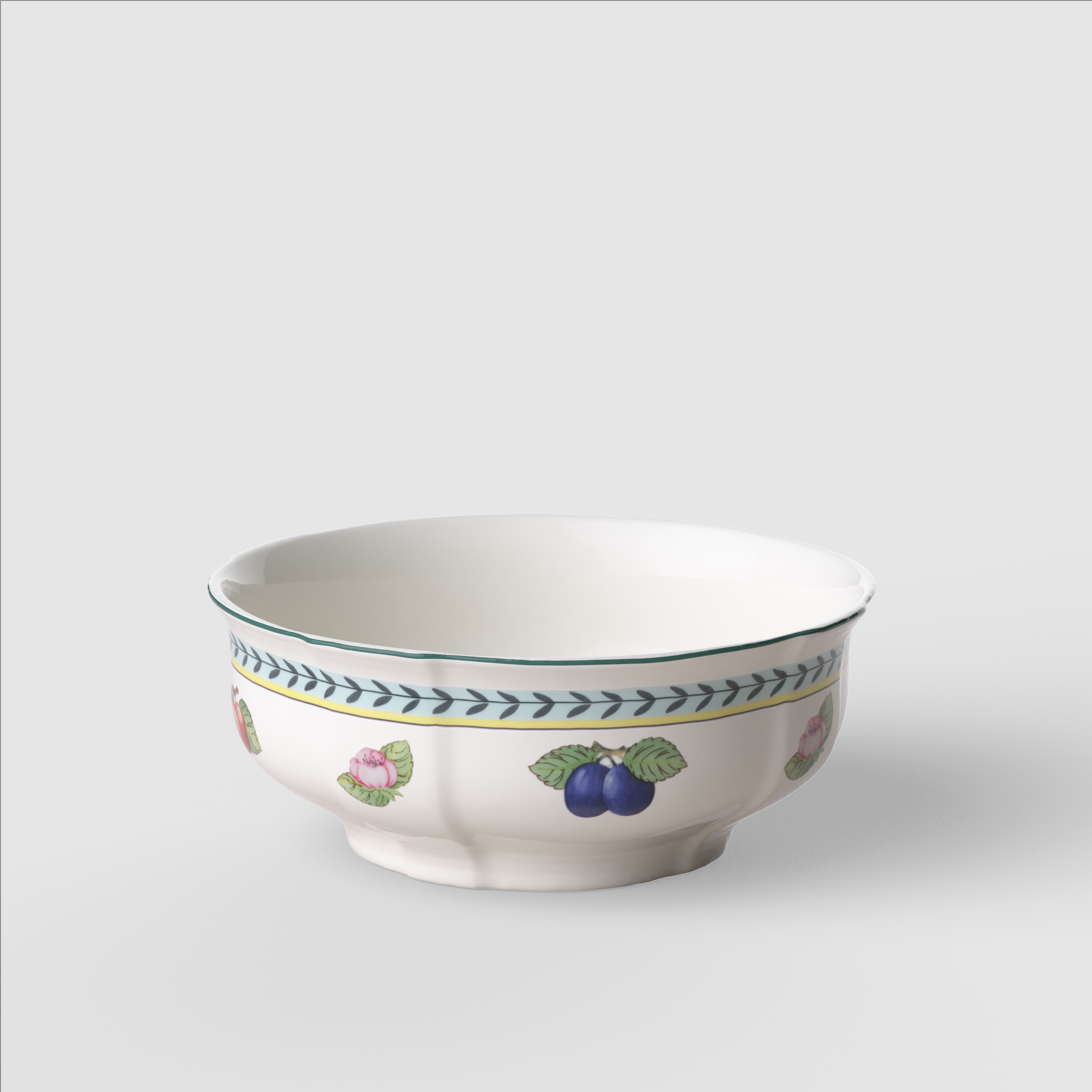 French Garden Salad serving bowl Multi-colored, 44 oz, Premium Porcelain