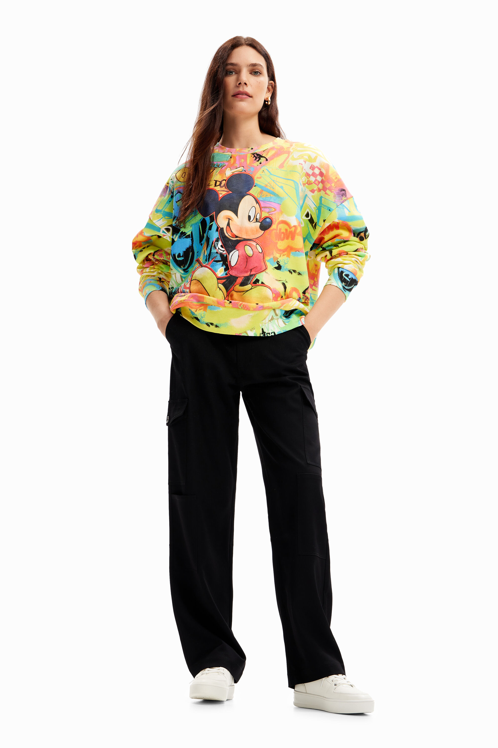 Sweat-shirt oversize Mickey Mouse