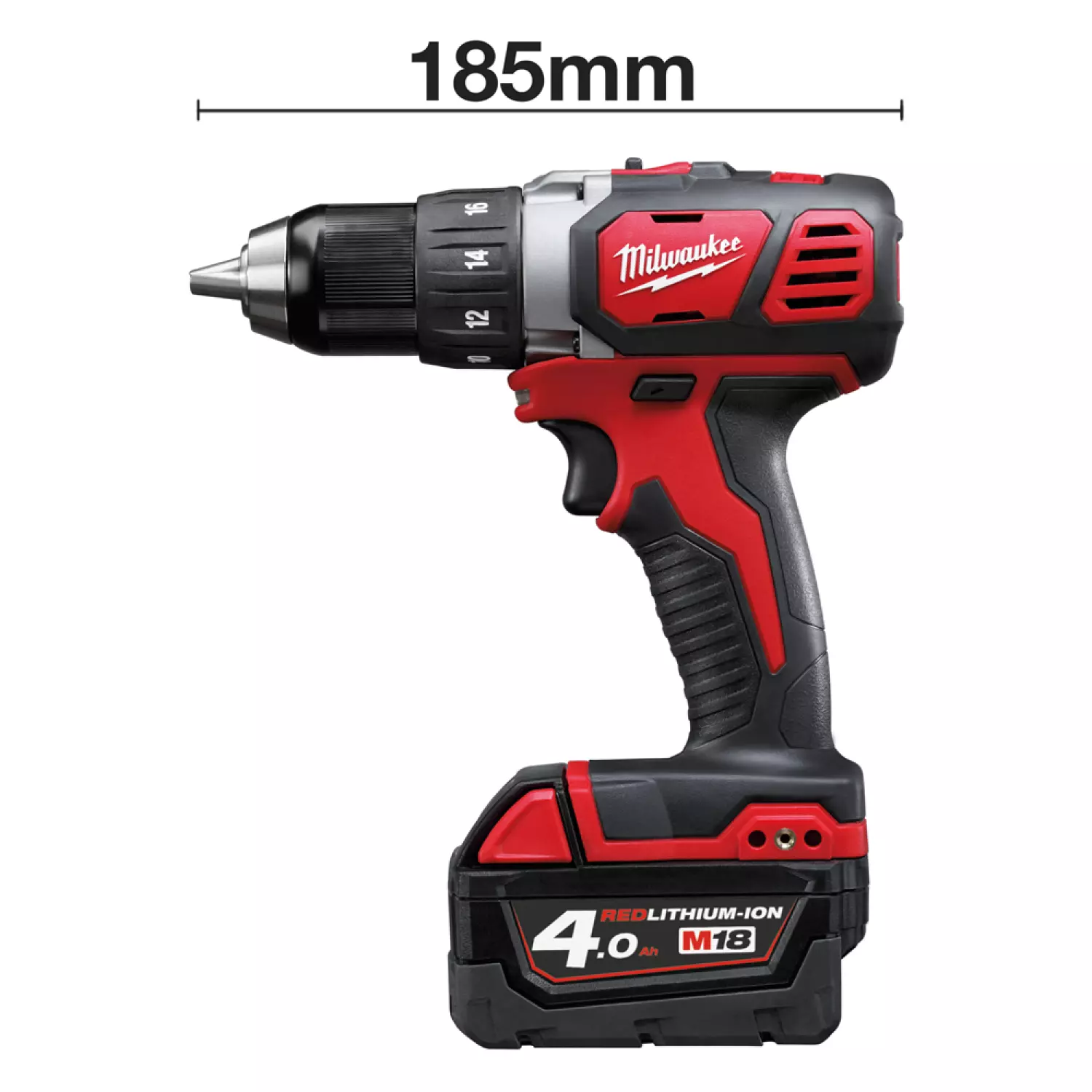 Milwaukee M18 BDD-403C 18V Li-Ion Accu klopboor- /schroefmachine compact set (3x 4,0Ah) in koffer