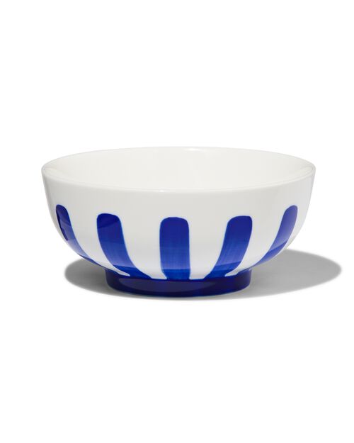 bol Ø11cm - new bone blanc et bleu - vaisselle dépareillée