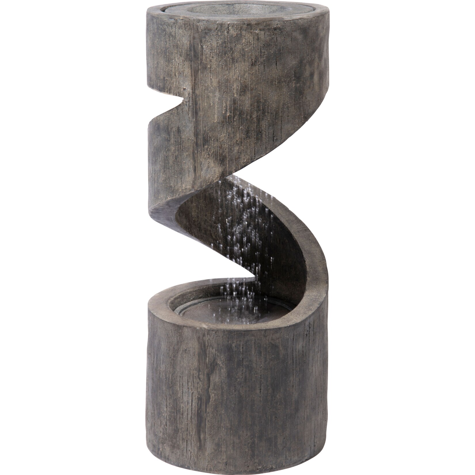Dobar Polyresin-Brunnen mit Pumpe und LED´s, rund