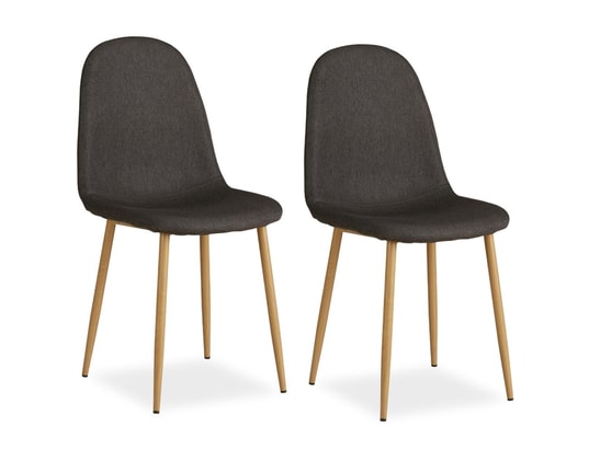HOMESTYLE4U - Fauteuil enfant Chaise salle à manger lot de 2 - anthracite