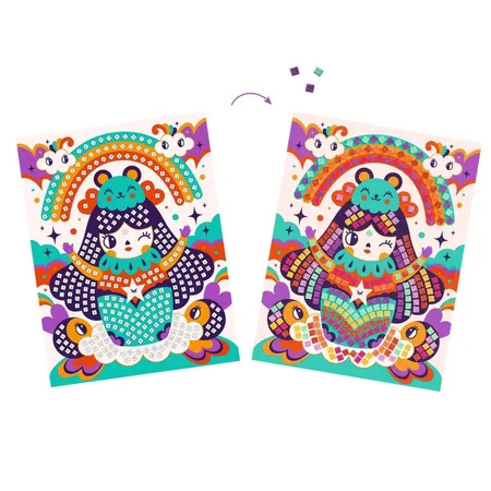 Djeco Mosaike: Glitzer Kokeshi