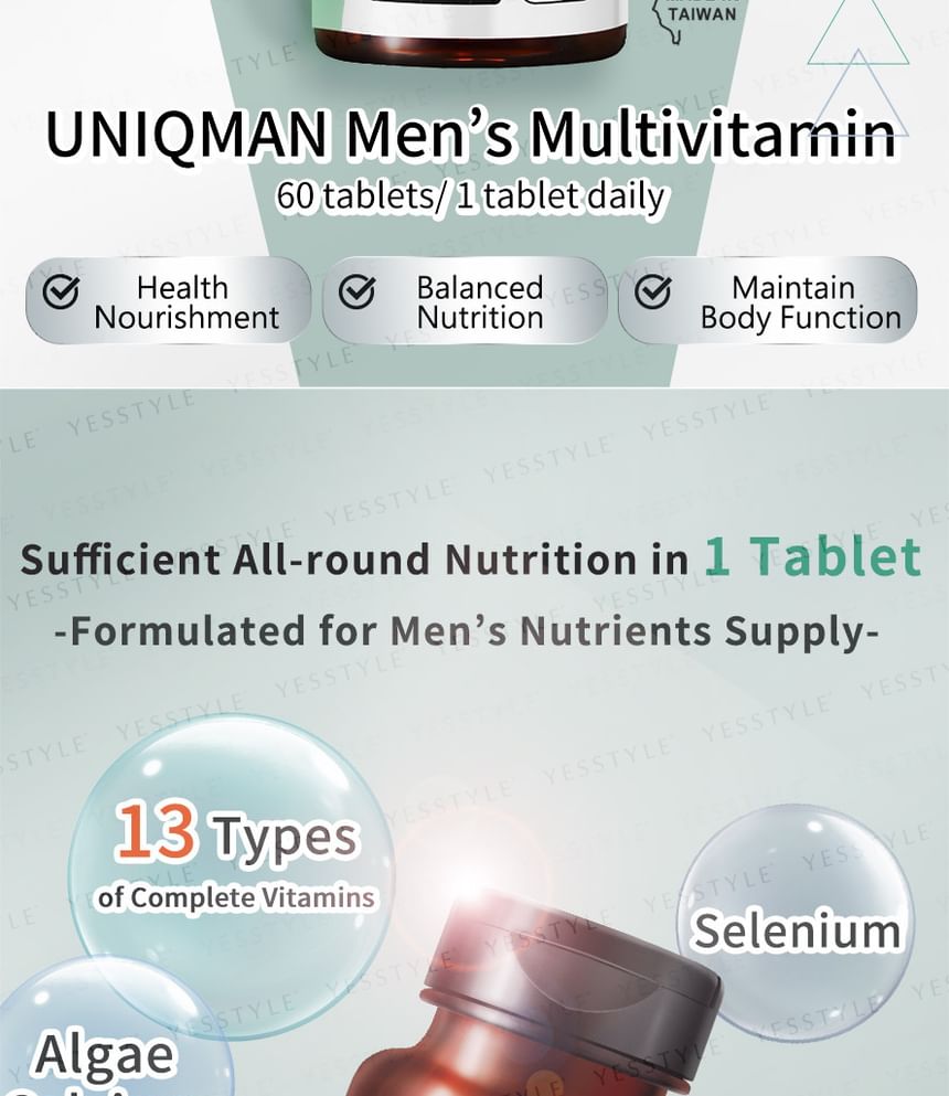 BHK's - Uniqman Multivitamine Tablet voor Mannen