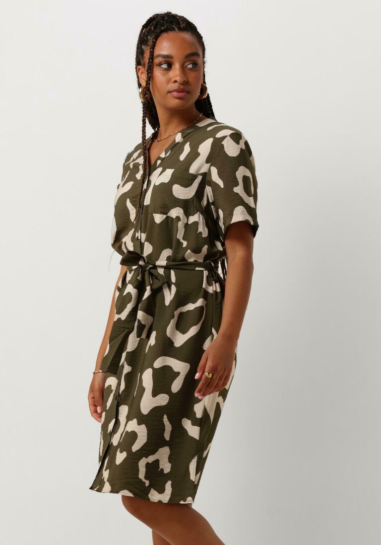OBJECT groene object midi jurk objjacira s/s shirt dress noos