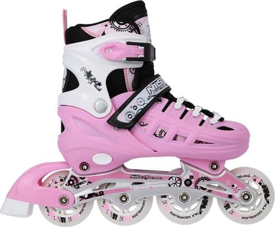 Nils Extreme NH10905 rulleskøyter med utskiftbar, justerbar løper, rosa, størrelse 39-42