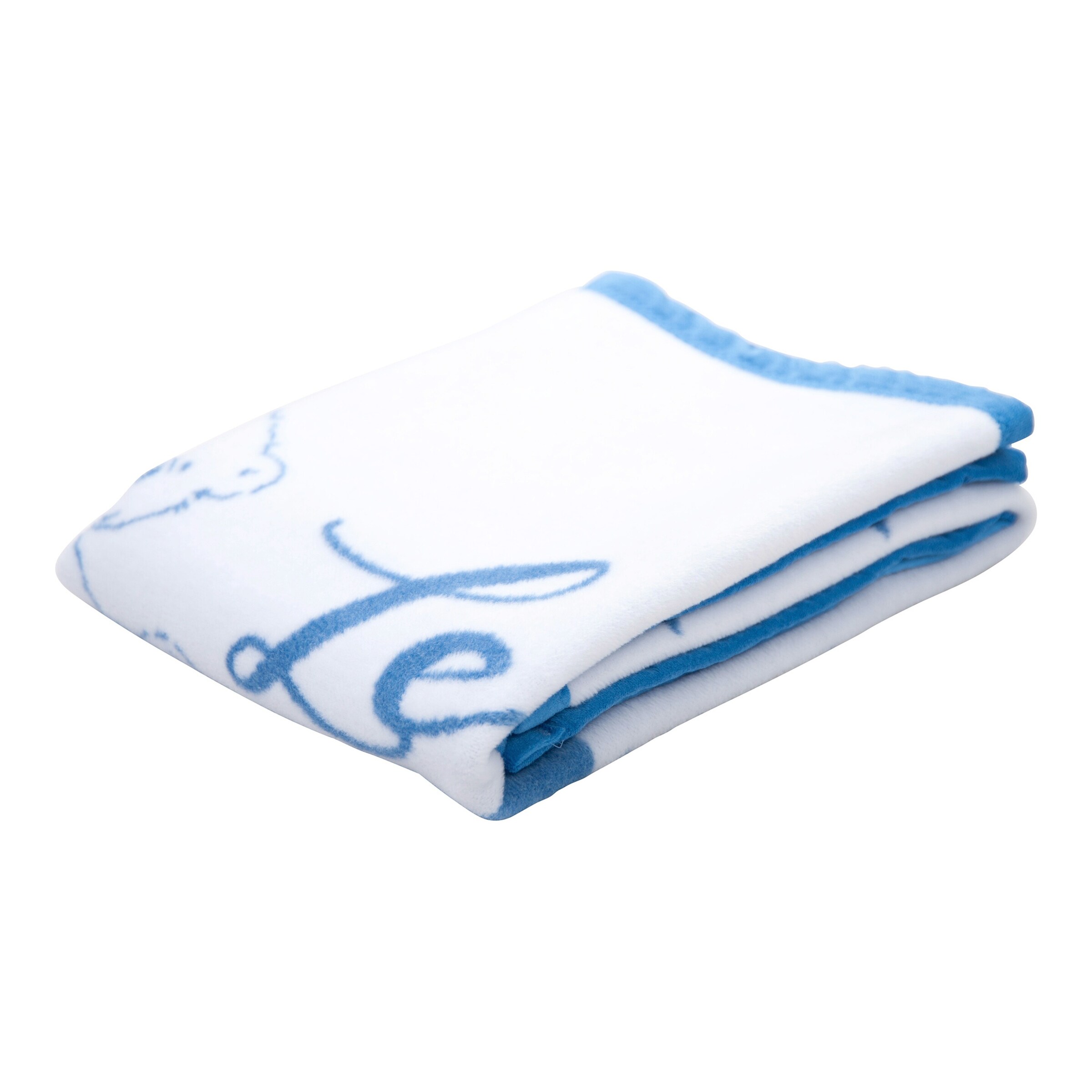 Herding Babydecke Unicade mit Namen 75x100 cm blau / Schaf & Bär