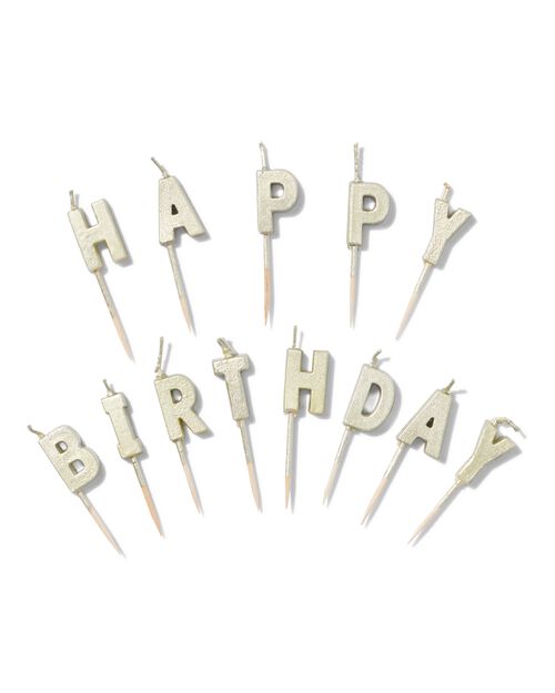 bougies d’anniversaire H-A-P-P-Y B I-R-T-H-D-A-Y