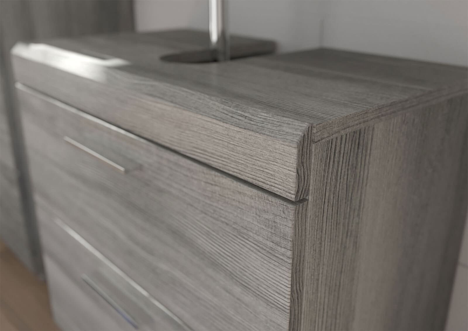 Unterschrank Soul grau B/H/T 37x88x31 cm