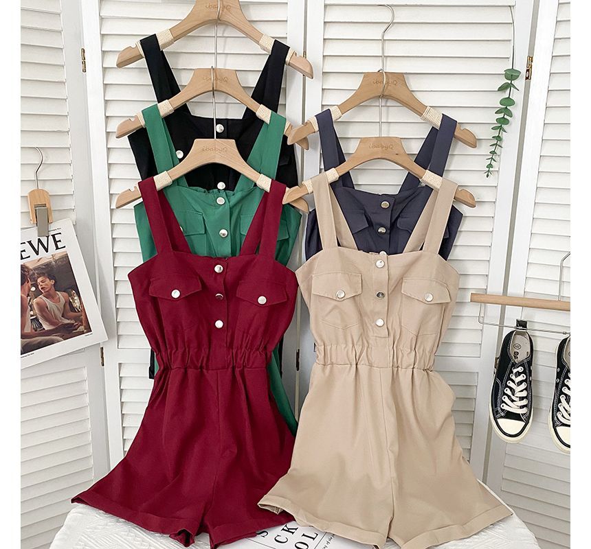 Babique - Effen Cargo Jumpsuit met Wijde Pijpen
